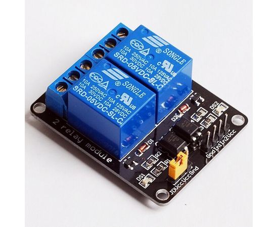 Arduino Kit Блок на 2 управляемых реле оптронной развязкой 5V для ARDUINO tm04636 купить в твоимодели.рф
