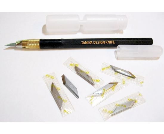 Оборудование для творчества Tamiya 74020 Модельный ножик с 30 доп.лезвиями. tm05808 купить в твоимодели.рф